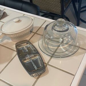 Elegant Glass and Ceramic Dish Set